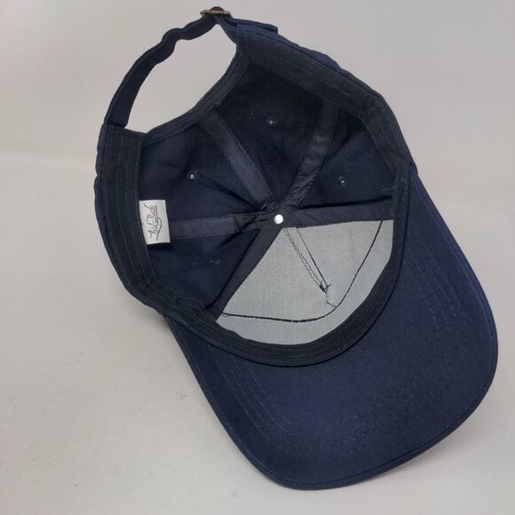 JAMAICA Slideback Hat Blue One Size Adjustable Vented Holes Laid Back Cotton - Picture 6 of 8